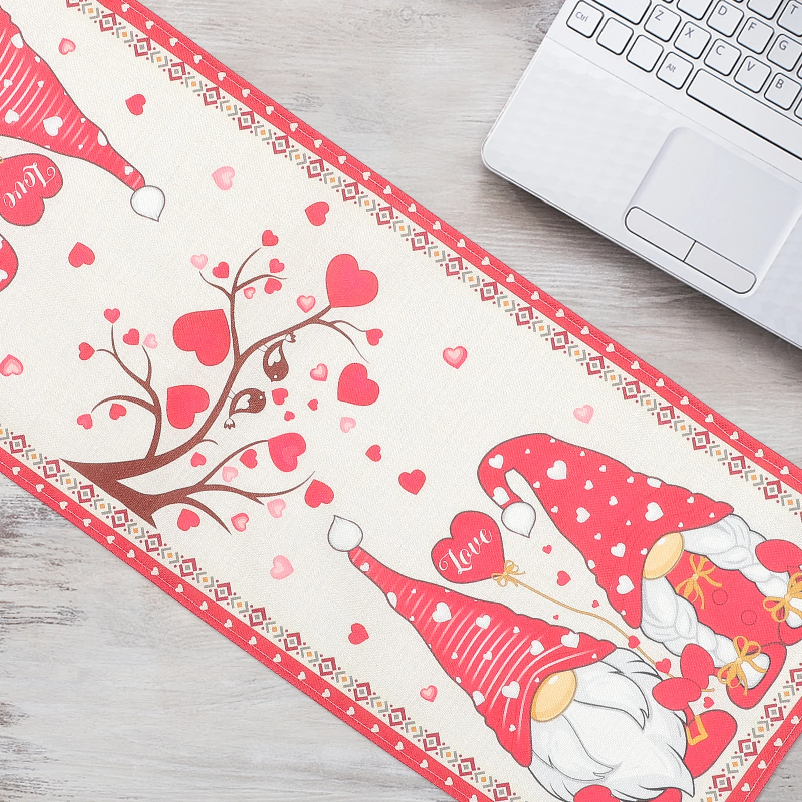 Cotton Linen Table Runner with Waterproof Heart Pattern Valentine's Day Gnome Theme Decor for Dining Table Party Banquet Holiday
Cotton Linen Table Runner with Waterproof Heart Pattern Valentine's Day Gnome Theme Decor for Dining Table Party Banquet Holiday