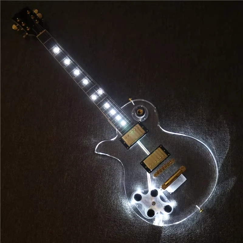 Hooqu Customizable Transparent Acrylic Electric Guitar With Changing LED Lights
Hooqu Customizable Transparent Acrylic Electric Guitar With Changing LED Lights