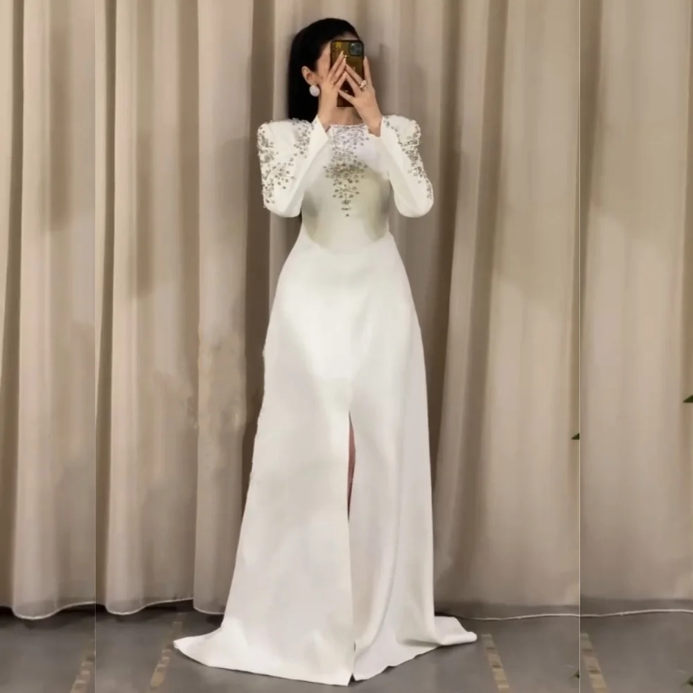 Customized Jersey Rhinestone A-line O-Neck Long Dresses Bespoke Occasion Evening Elegant Simple Modern Style
Customized Jersey Rhinestone A-line O-Neck Long Dresses Bespoke Occasion Evening Elegant Simple Modern Style