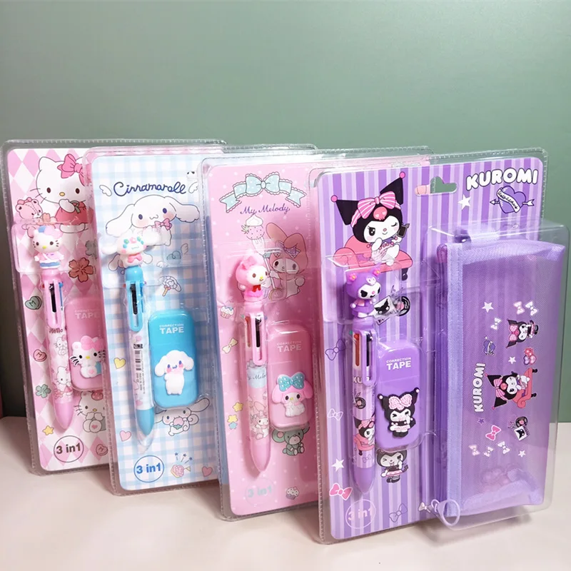 12pcs Cartoon Sanrio Kuromi Melody Cinnamoroll Mesh Pencil Case 6 Colors Ballpoint Pen Correction Paper Stationery Set Wholesal
12pcs Cartoon Sanrio Kuromi Melody Cinnamoroll Mesh Pencil Case 6 Colors Ballpoint Pen Correction Paper Stationery Set Wholesal