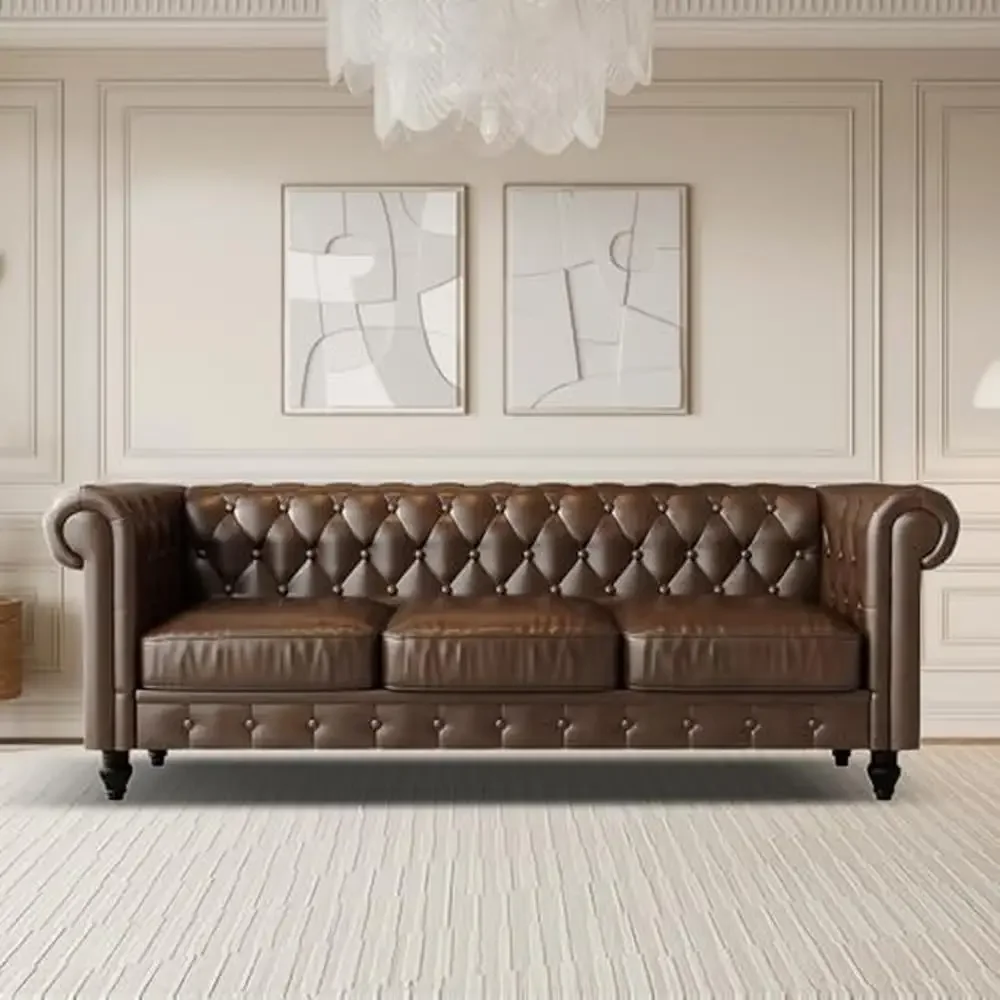 Коричневый кожаный диван Chesterfield на 3 места, прочный, удобный, мягкий, среднего века, современная мебель, роскошная офисная мебель для спальни
Коричневый кожаный диван Chesterfield на 3 места, прочный, удобный, мягкий, среднего века, современная мебель, роскошная офисная мебель для спальни