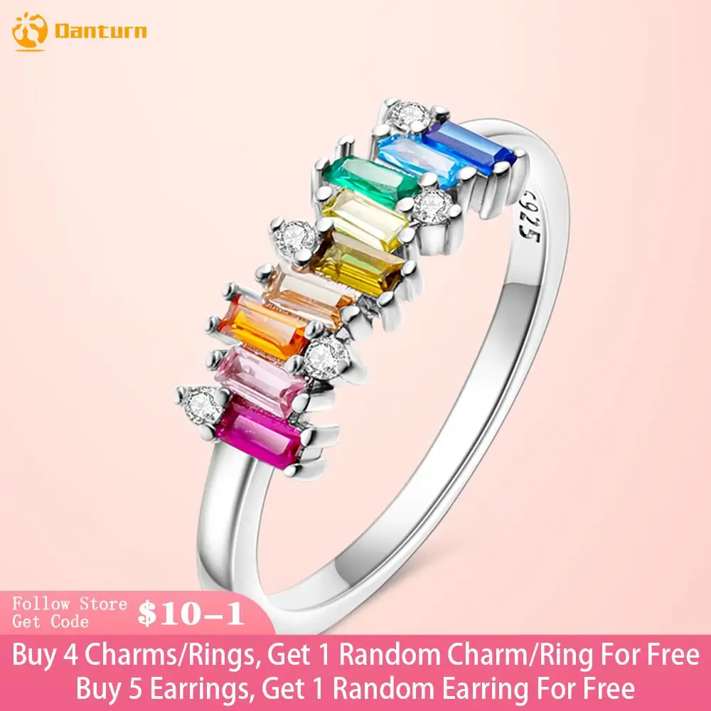 Danturn 925 Sterling Silver Ring Radiant Rainbow Colored Candy Rings European Rings Women Rings Engagement Rings Free Shipping
Danturn 925 Sterling Silver Ring Radiant Rainbow Colored Candy Rings European Rings Women Rings Engagement Rings Free Shipping