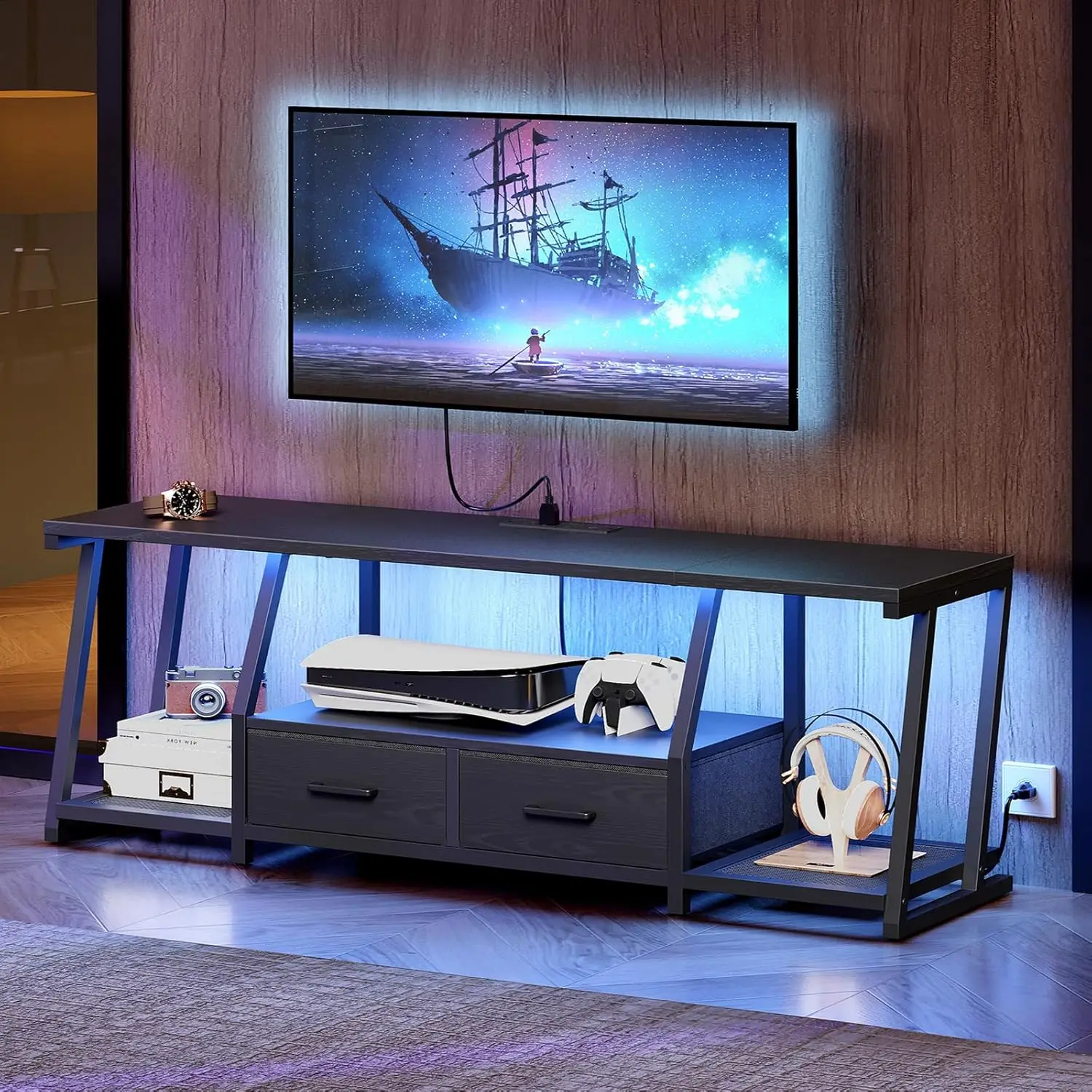 LED TV Stand for 55 65 Inch TV, Entertainment Center with Open Shelves and Power Outlets, TV Console Table with, Customized
LED TV Stand for 55 65 Inch TV, Entertainment Center with Open Shelves and Power Outlets, TV Console Table with, Customized