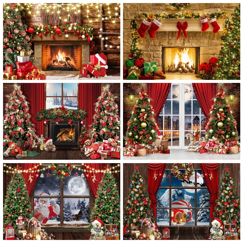 Christmas Fireplace Backdrop Window Snow Moon Curtains Xmas Tree Photo Background Family Festival Party Interior Decor Banner
Christmas Fireplace Backdrop Window Snow Moon Curtains Xmas Tree Photo Background Family Festival Party Interior Decor Banner
