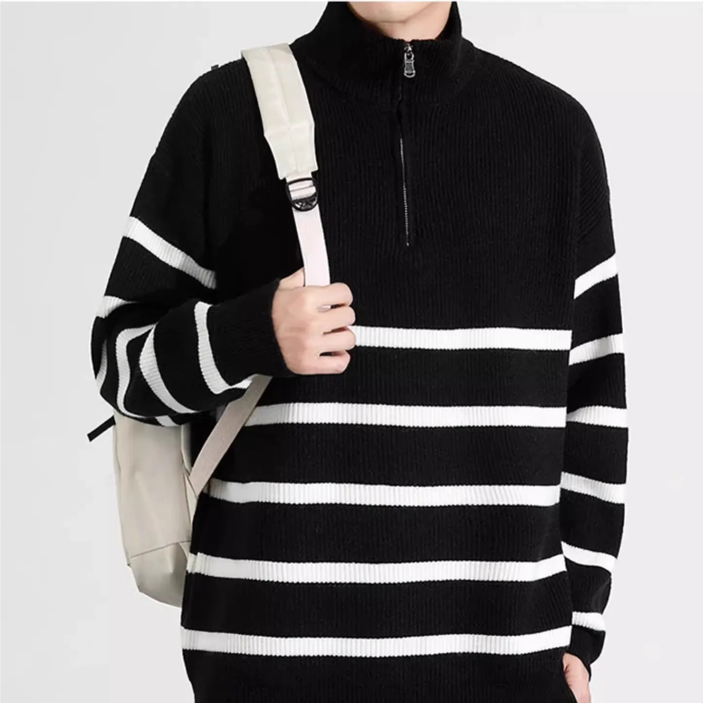 Loose Fit Zipper Design Knitwear round Ne Men's Sweater Autumn Winter Casual Sle Couple's Clothing Polyester Fiber
Loose Fit Zipper Design Knitwear round Ne Men's Sweater Autumn Winter Casual Sle Couple's Clothing Polyester Fiber