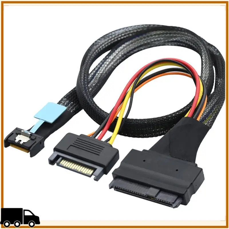 A35M-Gen5 MCIO Slimline SFF-8654 Кабель-адаптер 4I к SAS 8639 U.2 + Кабель питания 15P SATA Кабель-переходник Провод Шнур
A35M-Gen5 MCIO Slimline SFF-8654 Кабель-адаптер 4I к SAS 8639 U.2 + Кабель питания 15P SATA Кабель-переходник Провод Шнур