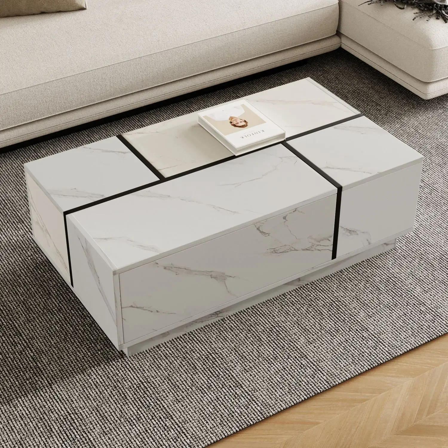 Rectangular Sliding Top Coffee Table ,with 2 Drawers and 2 Hidden Storage for Living Room 47.2" Modern & Minimalist Aesthetic
Rectangular Sliding Top Coffee Table ,with 2 Drawers and 2 Hidden Storage for Living Room 47.2" Modern & Minimalist Aesthetic