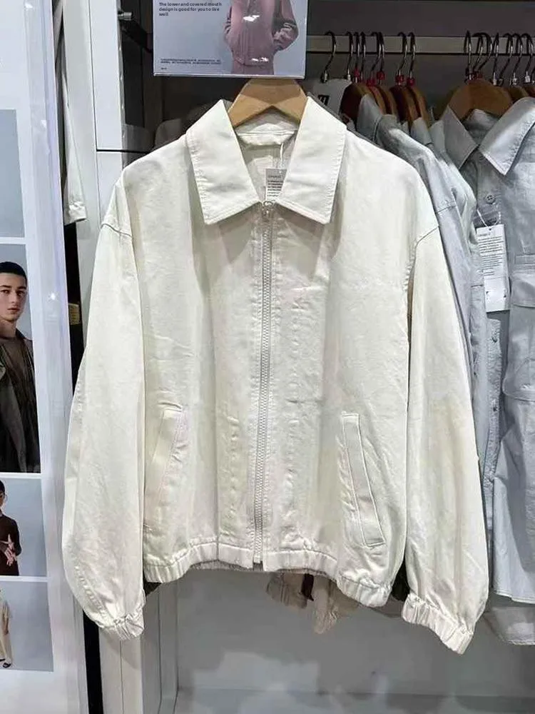 Spring Autumn Unisex Pure Color Zipper Jacket Workwear Coat Flip Collar Long Sleeve Commute Style Loose Fit Single Piece
Spring Autumn Unisex Pure Color Zipper Jacket Workwear Coat Flip Collar Long Sleeve Commute Style Loose Fit Single Piece
