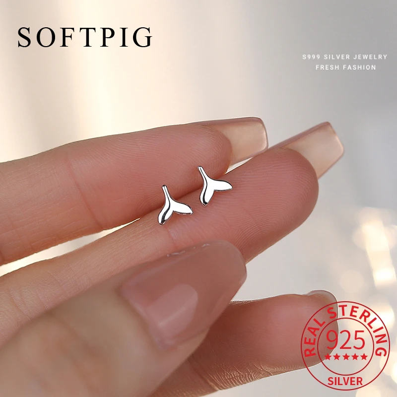 SOFTPIG Real 925 Sterling Silver Fish Tail Mini Stud Earrings for Women Cute Fine Jewelry Minimalist Accessories
SOFTPIG Real 925 Sterling Silver Fish Tail Mini Stud Earrings for Women Cute Fine Jewelry Minimalist Accessories