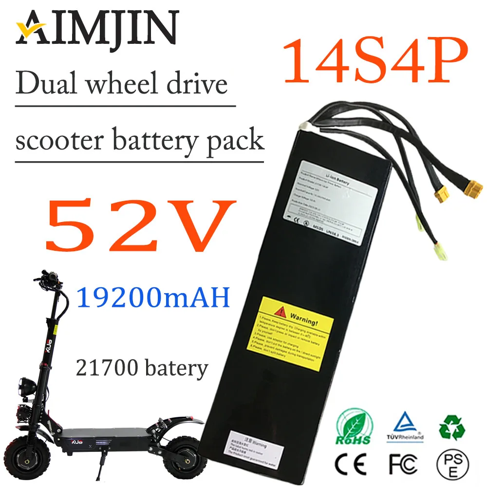 21700 high-power 52V 19.2Ah 14S4P Rechargeable Lithium Battery Pack Suitable For Dual Drive Scooter Battery
21700 high-power 52V 19.2Ah 14S4P Rechargeable Lithium Battery Pack Suitable For Dual Drive Scooter Battery