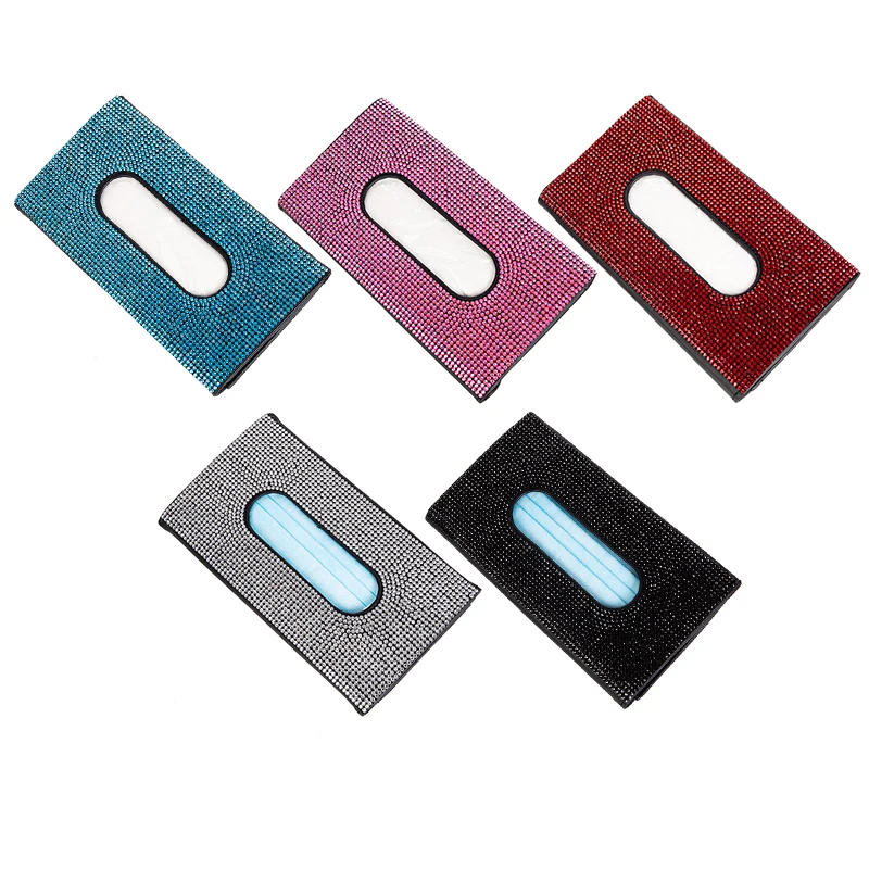 Universal Car Tissue Boxes Diamond Inlaid Multifunction Sunshades Hanging Box Seat Backrest Paper clip Auto Interior Accessories
Universal Car Tissue Boxes Diamond Inlaid Multifunction Sunshades Hanging Box Seat Backrest Paper clip Auto Interior Accessories