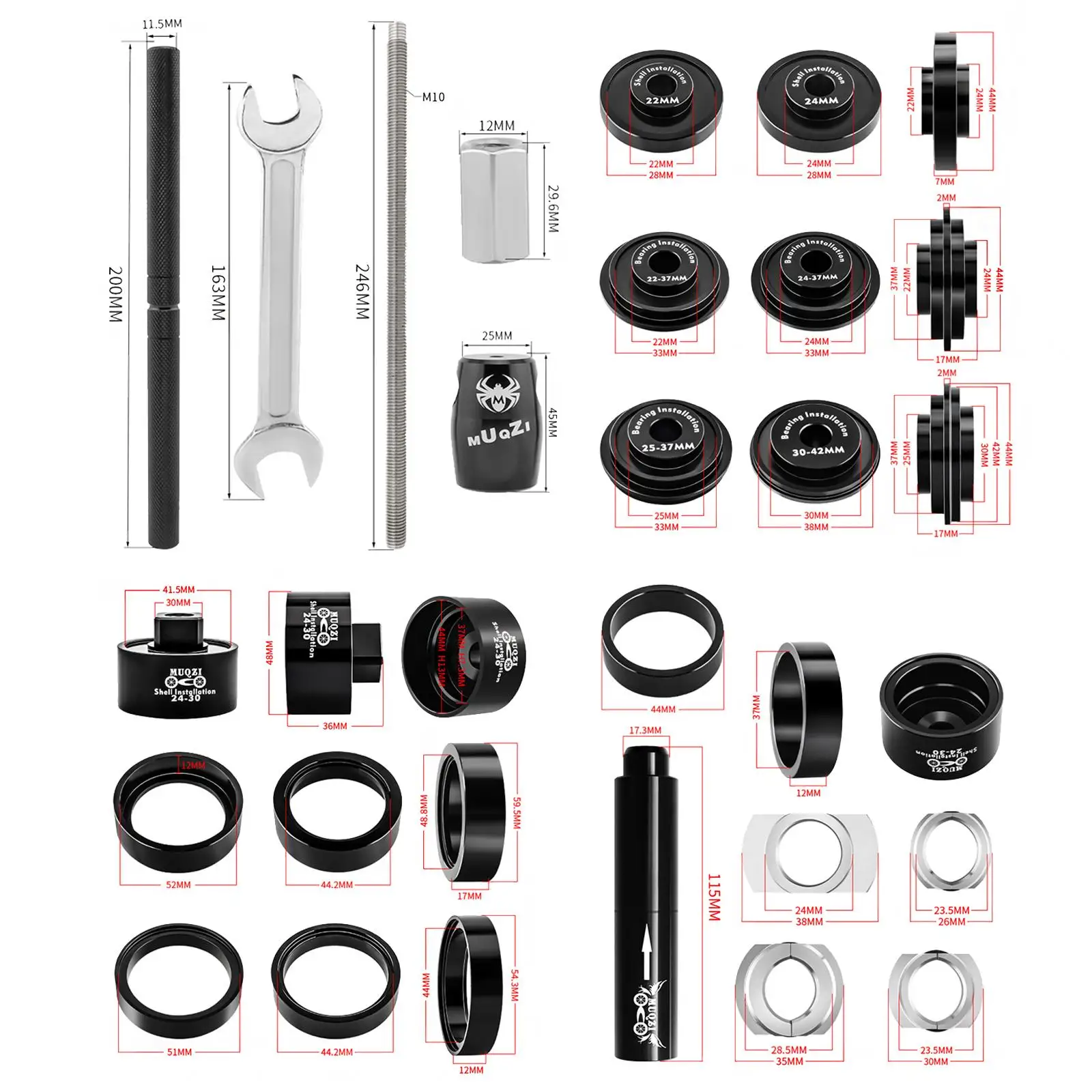 Bottom Bracket Mounting And Dismounting Tool Set, Bearing Press Tool for BB86 BB30 BB91 BB92 PF30, Her
Bottom Bracket Mounting And Dismounting Tool Set, Bearing Press Tool for BB86 BB30 BB91 BB92 PF30, Her