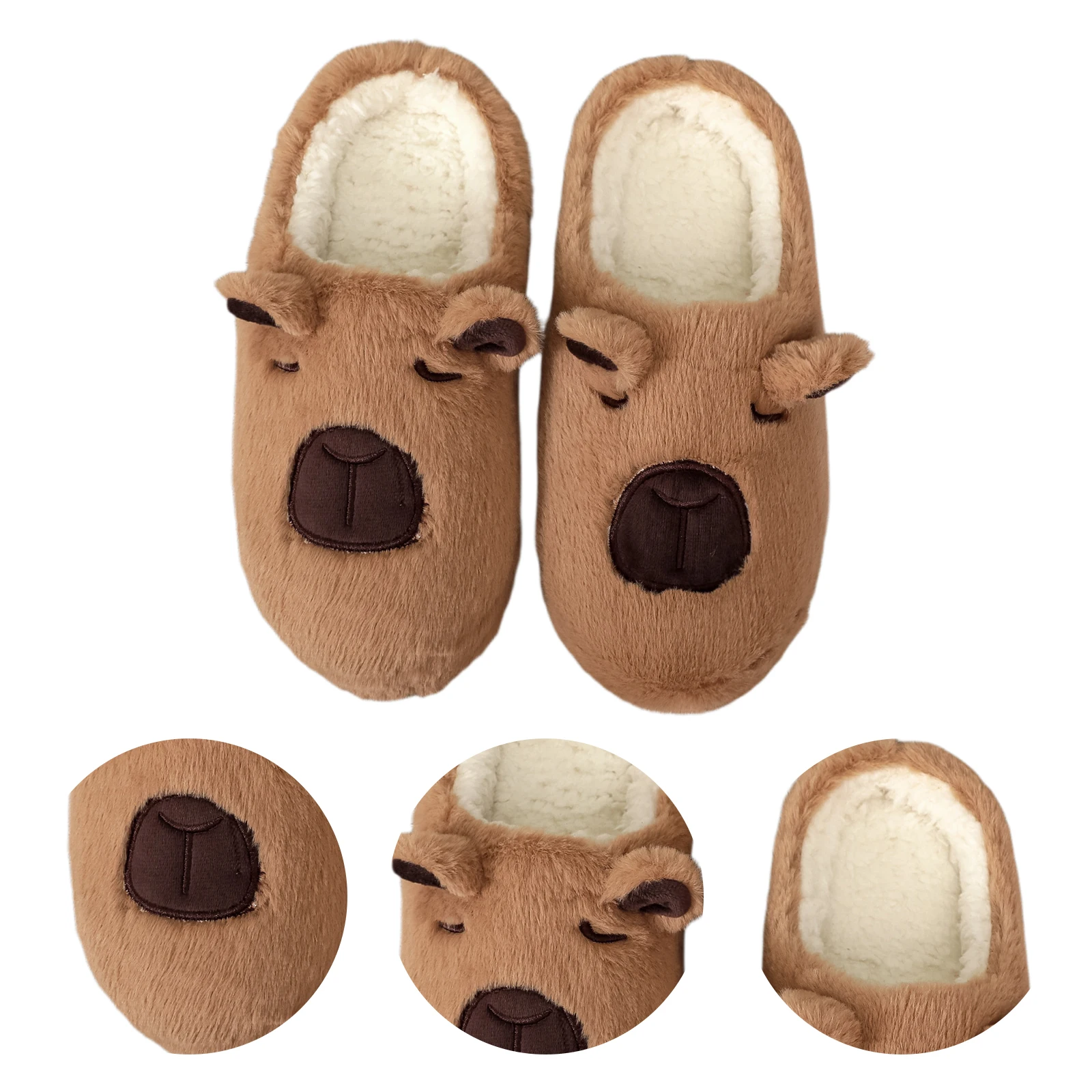 Удобные меховые тапочки Capybara, противоскользящие теплые домашние туфли без шнуровки, мягкие плюшевые тапочки на толстой подошве для мужчин и женщин
Удобные меховые тапочки Capybara, противоскользящие теплые домашние туфли без шнуровки, мягкие плюшевые тапочки на толстой подошве для мужчин и женщин