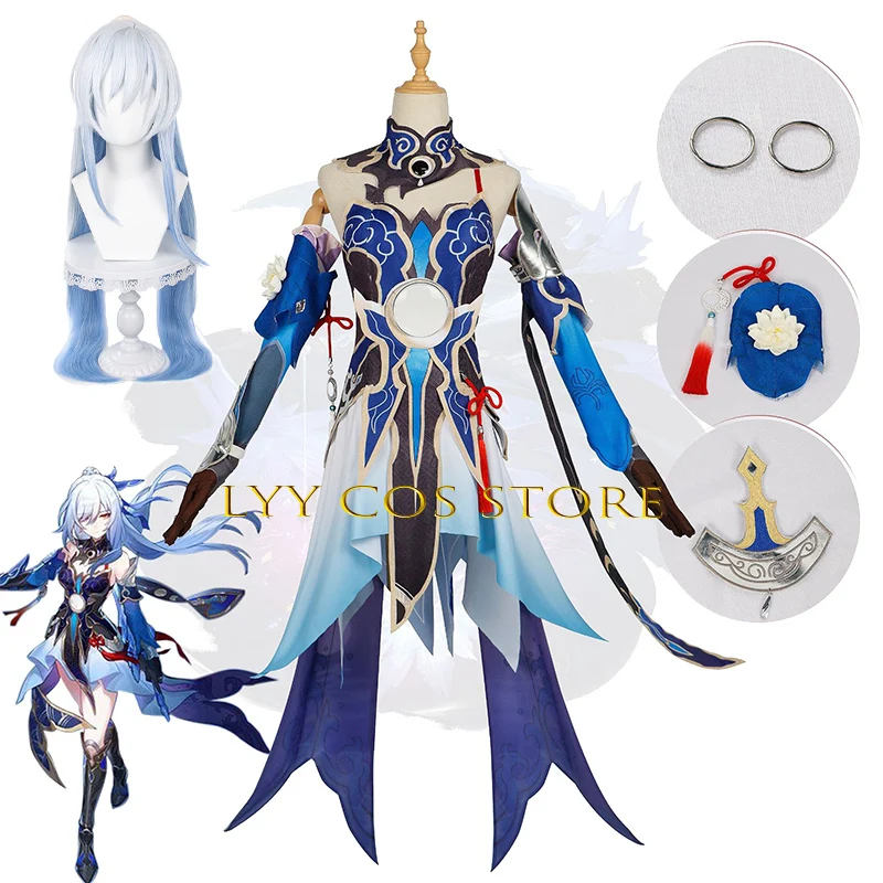 Anime Cosplay Jingliu Cosplay Costume Wig Honkai Star Rail Uniform Dress Luofu Halloween Party Costume for Women Props
Anime Cosplay Jingliu Cosplay Costume Wig Honkai Star Rail Uniform Dress Luofu Halloween Party Costume for Women Props