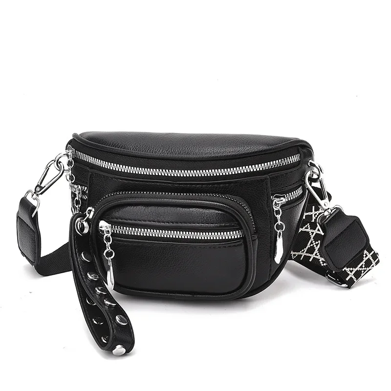 Luxury Multi-pocket 100% Cowhide Crossbody Bags for Women Black Shoulder Messenger Handbags Small Chest Bag Travel Saddle Bag
Luxury Multi-pocket 100% Cowhide Crossbody Bags for Women Black Shoulder Messenger Handbags Small Chest Bag Travel Saddle Bag