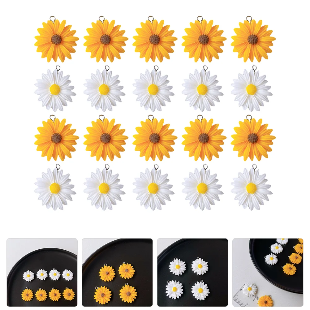 20 Pcs Pendant Handmade Ornaments Earrings Adorable Accessories Daisy Charms Hanging Decors Pendants Necklace Flower
20 Pcs Pendant Handmade Ornaments Earrings Adorable Accessories Daisy Charms Hanging Decors Pendants Necklace Flower