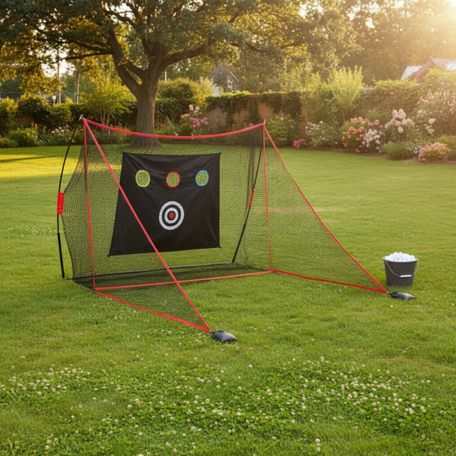 Golf Chipping Net Grand Format Impact-resistant Mesh Practice Gear Large Golf Swing Net for Backyard Use
