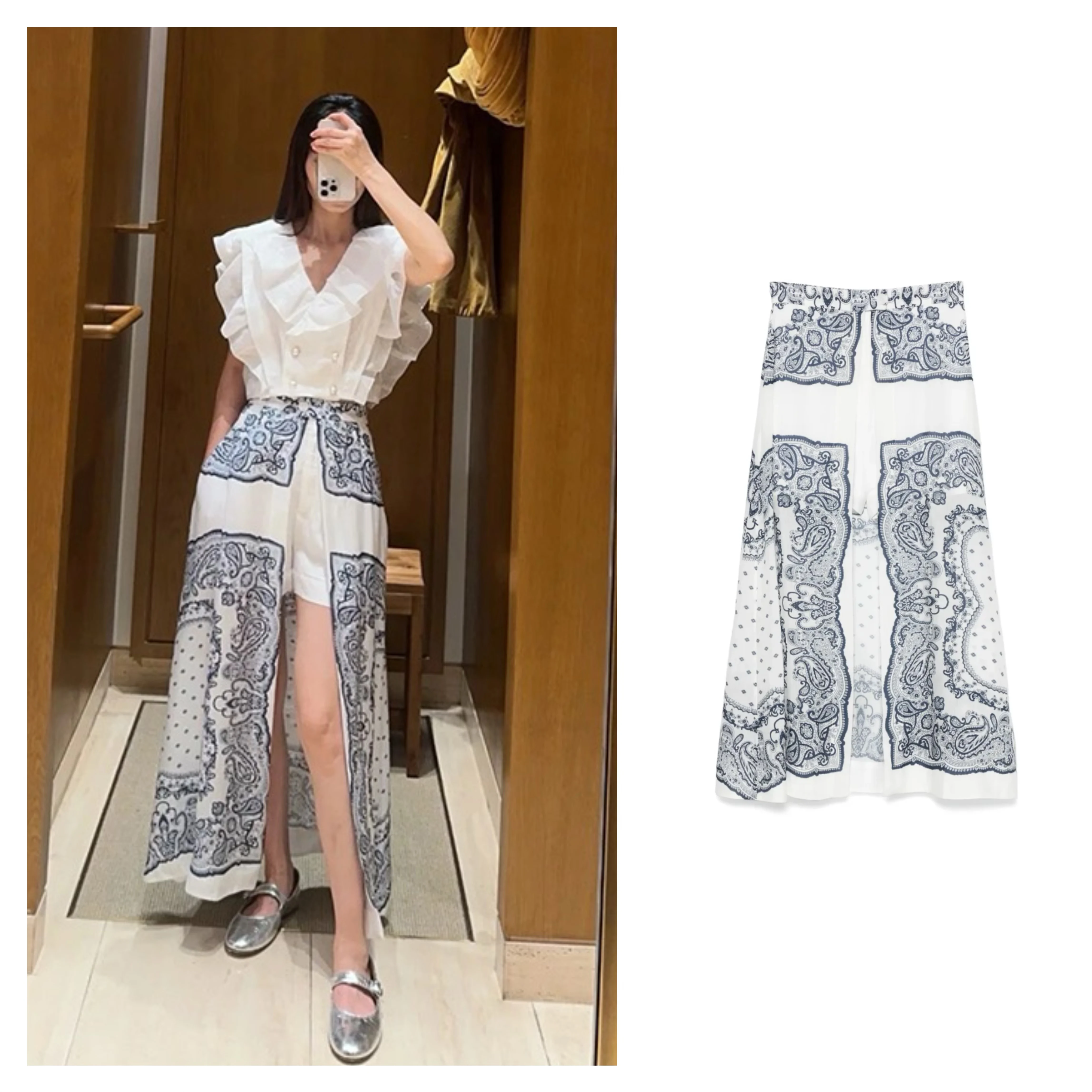 Nanyang Holiday Floral Print High Slit Midi Skirt Sexy Style Composite Fabric High Waist A-Line Skirt Mid-Length Summer 2025
Nanyang Holiday Floral Print High Slit Midi Skirt Sexy Style Composite Fabric High Waist A-Line Skirt Mid-Length Summer 2025