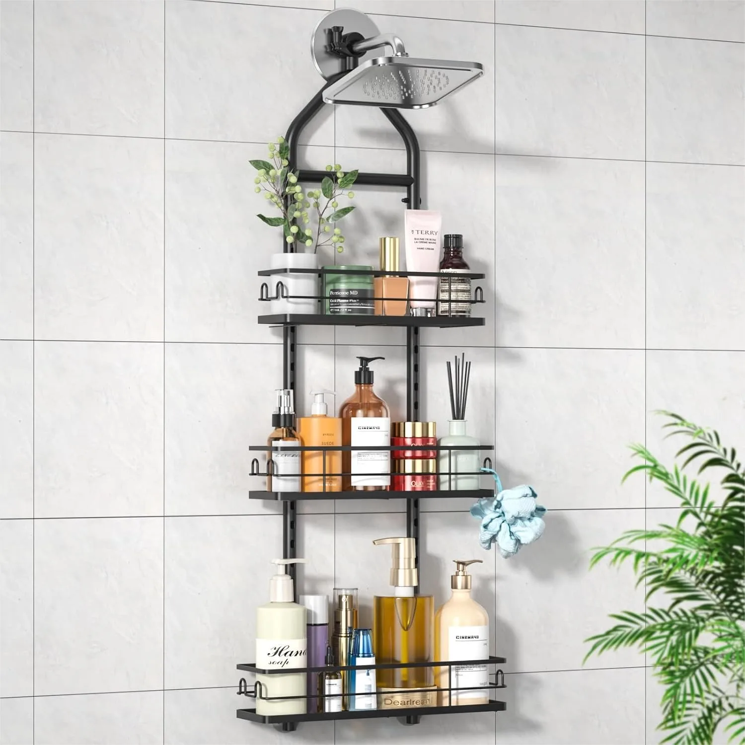 3 Tier Hanging Shower Caddy, Adjustable Over Showerhead, No Drilling Rustproof Bathroom Shampoo Soap Storage
3 Tier Hanging Shower Caddy, Adjustable Over Showerhead, No Drilling Rustproof Bathroom Shampoo Soap Storage