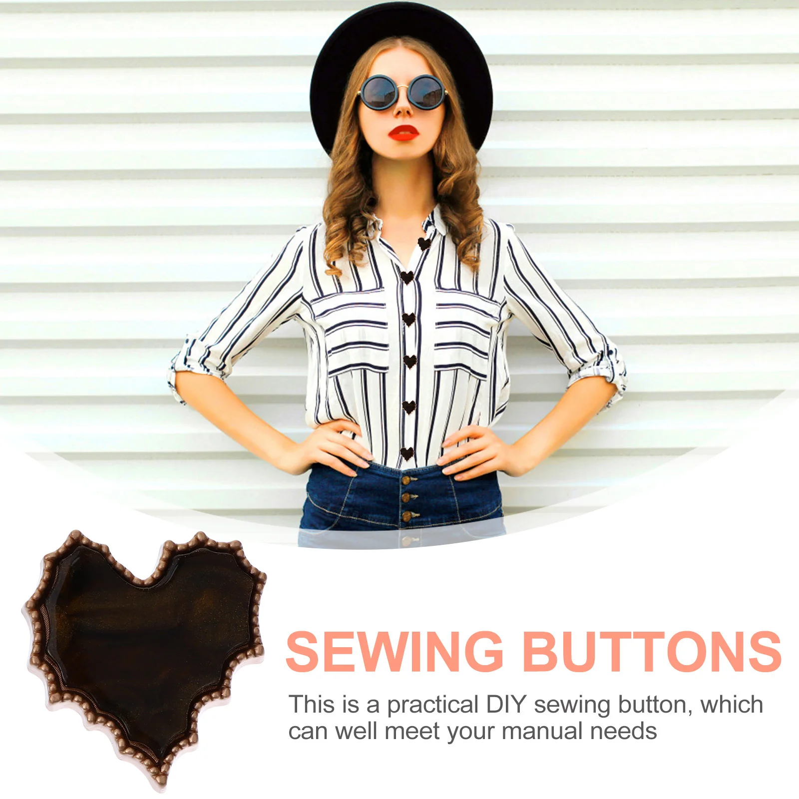 10Pcs Heart Shape Buttons Feng Sewing Fasteners Durable Clothing Decoration for Shirts Coats T-Shirts DIY Sewing 
10Pcs Heart Shape Buttons Feng Sewing Fasteners Durable Clothing Decoration for Shirts Coats T-Shirts DIY Sewing