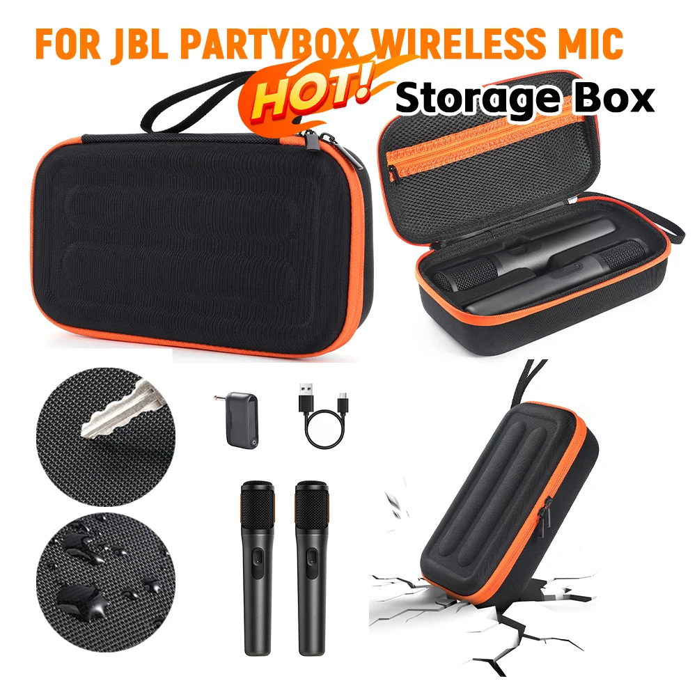 Rechargeable Battery Portable Mic Storage Bag Hard Travel Case Organizer Storage Box for JBL PartyBox Wireless Mic & Accessories
Rechargeable Battery Portable Mic Storage Bag Hard Travel Case Organizer Storage Box for JBL PartyBox Wireless Mic & Accessories