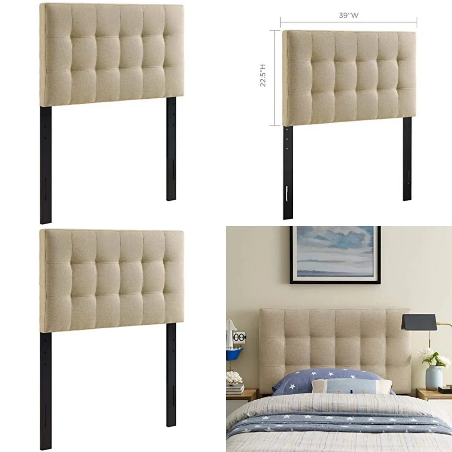 Lily Tufted Linen Fabric Upholstered Headboard in
Lily Tufted Linen Fabric Upholstered Headboard in