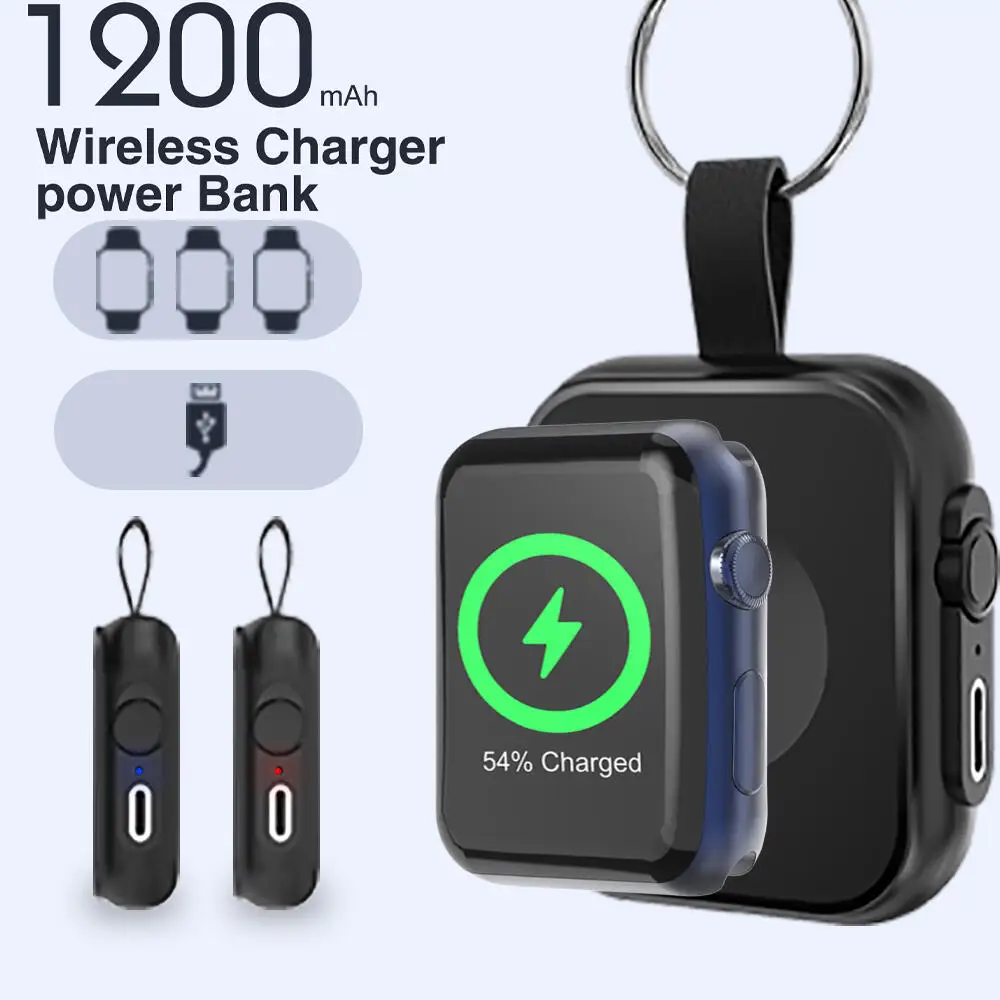 Wireless Mini Fast Charging 1200mAh Power Bank For Apple Watch Ultra 2 Type C Cable Magnetic Charger For iWatch Series 10 9 8 7
Wireless Mini Fast Charging 1200mAh Power Bank For Apple Watch Ultra 2 Type C Cable Magnetic Charger For iWatch Series 10 9 8 7