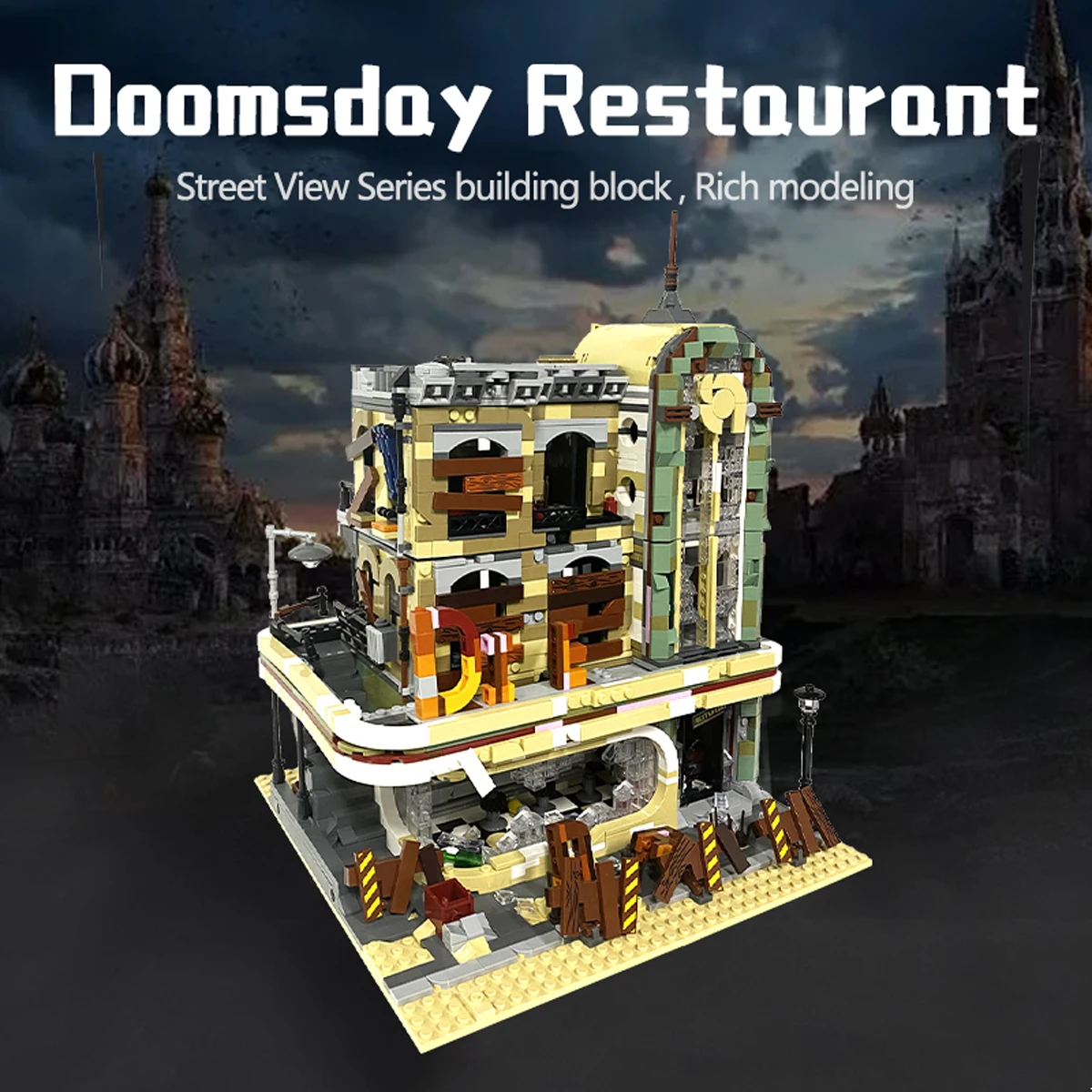 Street View Doomsday Restaurant Building Blocks MOC Ideas Assembly Model DIY Set Bricks 2795PCS Plastic Toys For Children Gifts
Street View Doomsday Restaurant Building Blocks MOC Ideas Assembly Model DIY Set Bricks 2795PCS Plastic Toys For Children Gifts