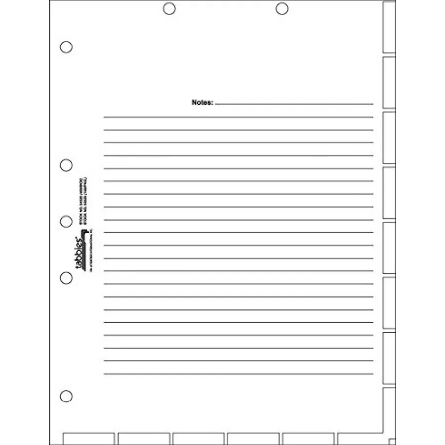 TAB54520 Medical Chart Index Divider Sheets 400/ Box
TAB54520 Medical Chart Index Divider Sheets 400/ Box