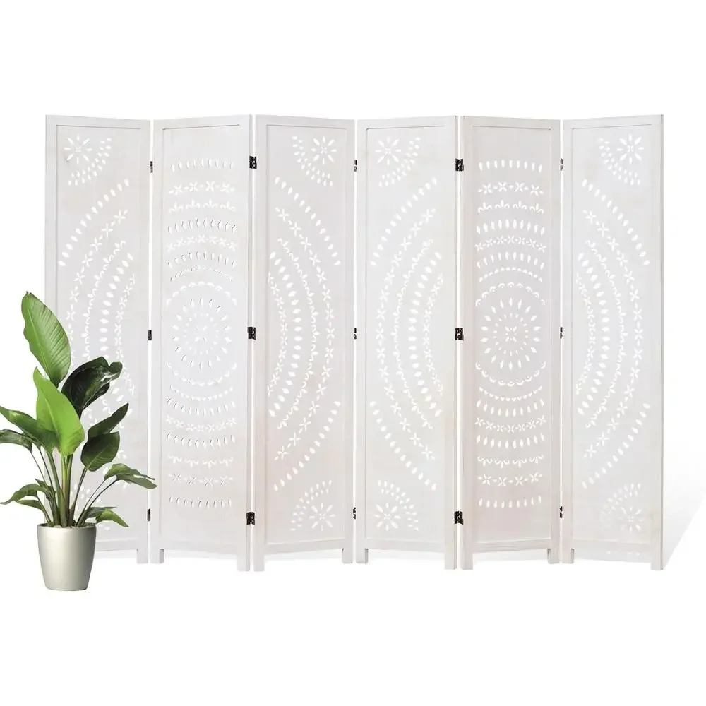 66.9Inch olding Room Divider, 6 Panels Wood Carved Privacy Sns, ree Assembled reestanding Partition or Home Oice Restaurant Bedr
66.9Inch olding Room Divider, 6 Panels Wood Carved Privacy Sns, ree Assembled reestanding Partition or Home Oice Restaurant Bedr