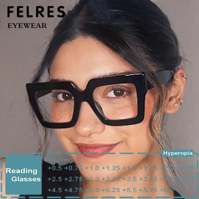 Large Square Frame Anti Blue Light Reading Glasses Retro Presbyopic Eyeglasses Prescription Glasses Computer Transparent Eyewear
Large Square Frame Anti Blue Light Reading Glasses Retro Presbyopic Eyeglasses Prescription Glasses Computer Transparent Eyewear