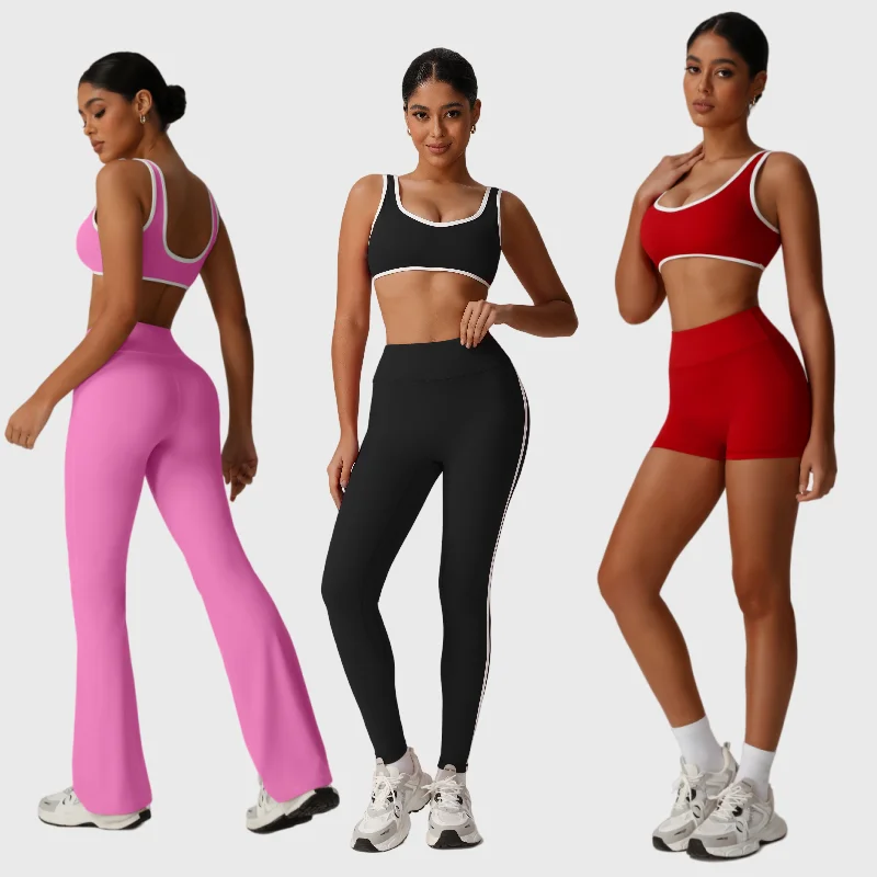 Yoga Suit Sports Fitness High Waist Hip Lift Slim Contrast Color High Elastic Shorts Sports Bra Workout Clothes Gym Leggings Set
Yoga Suit Sports Fitness High Waist Hip Lift Slim Contrast Color High Elastic Shorts Sports Bra Workout Clothes Gym Leggings Set