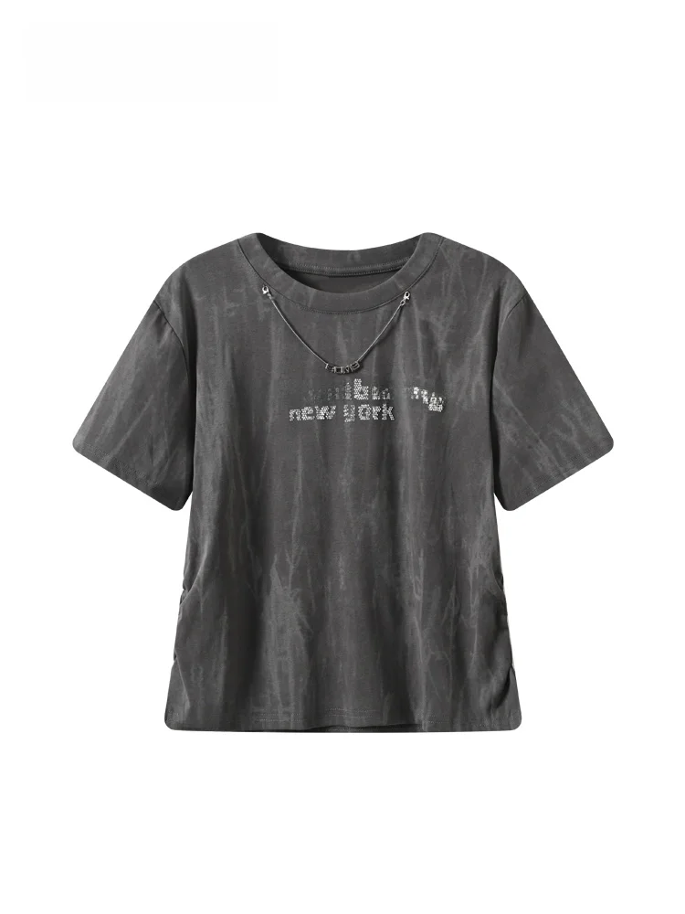 plus Size Women's Short Sleeve T-Shirt Summer New Style Meat Covering Design Slimming Top Trendy round Neck Polyester Fiber
plus Size Women's Short Sleeve T-Shirt Summer New Style Meat Covering Design Slimming Top Trendy round Neck Polyester Fiber