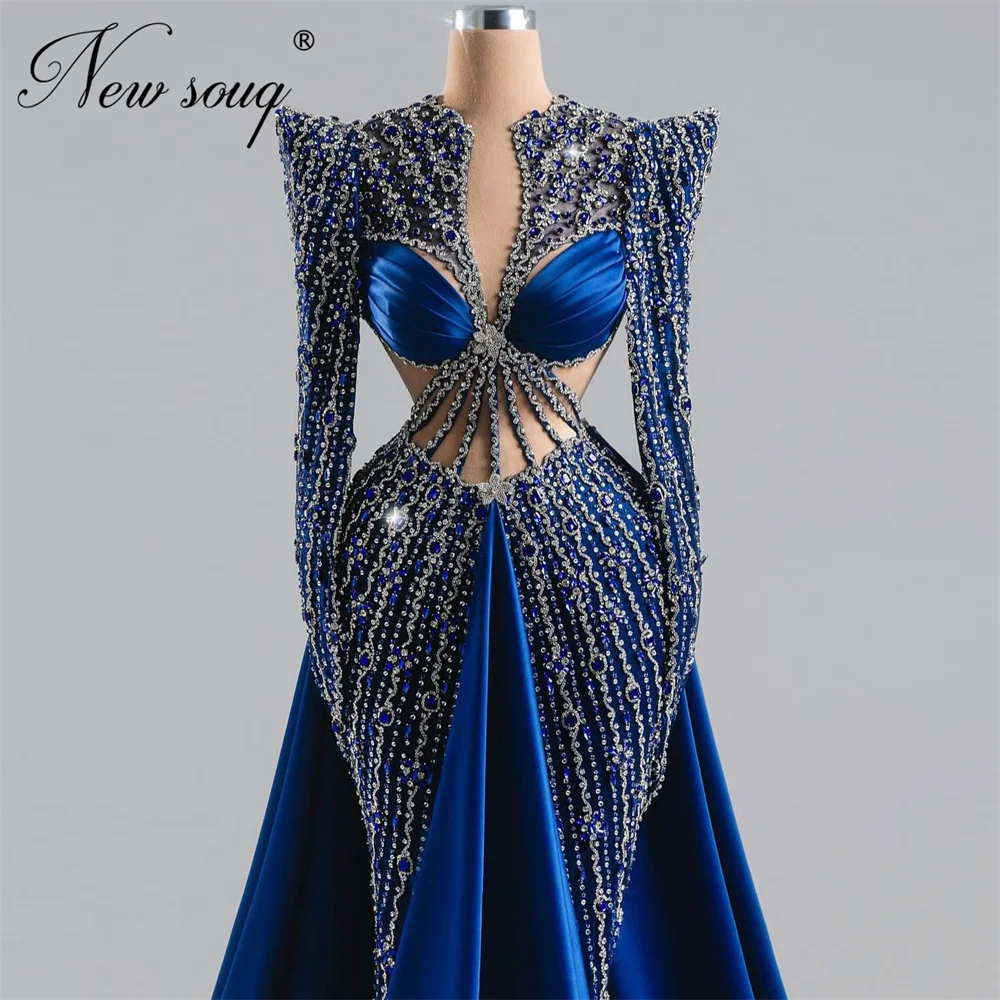Handmade Beaded Crystals Evening Dresses Elegant Royal Blue Mermaid Prom Dress Robes De Soire Customized Wedding Guest Gowns
Handmade Beaded Crystals Evening Dresses Elegant Royal Blue Mermaid Prom Dress Robes De Soire Customized Wedding Guest Gowns
