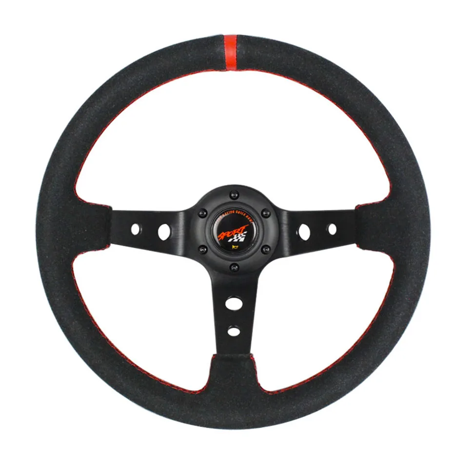 Sports Steering Wheel 14inch 350mm Deep Drifting JDM Black Red Blue Suede Deep Dish Sim Game Steering Wheel
Sports Steering Wheel 14inch 350mm Deep Drifting JDM Black Red Blue Suede Deep Dish Sim Game Steering Wheel