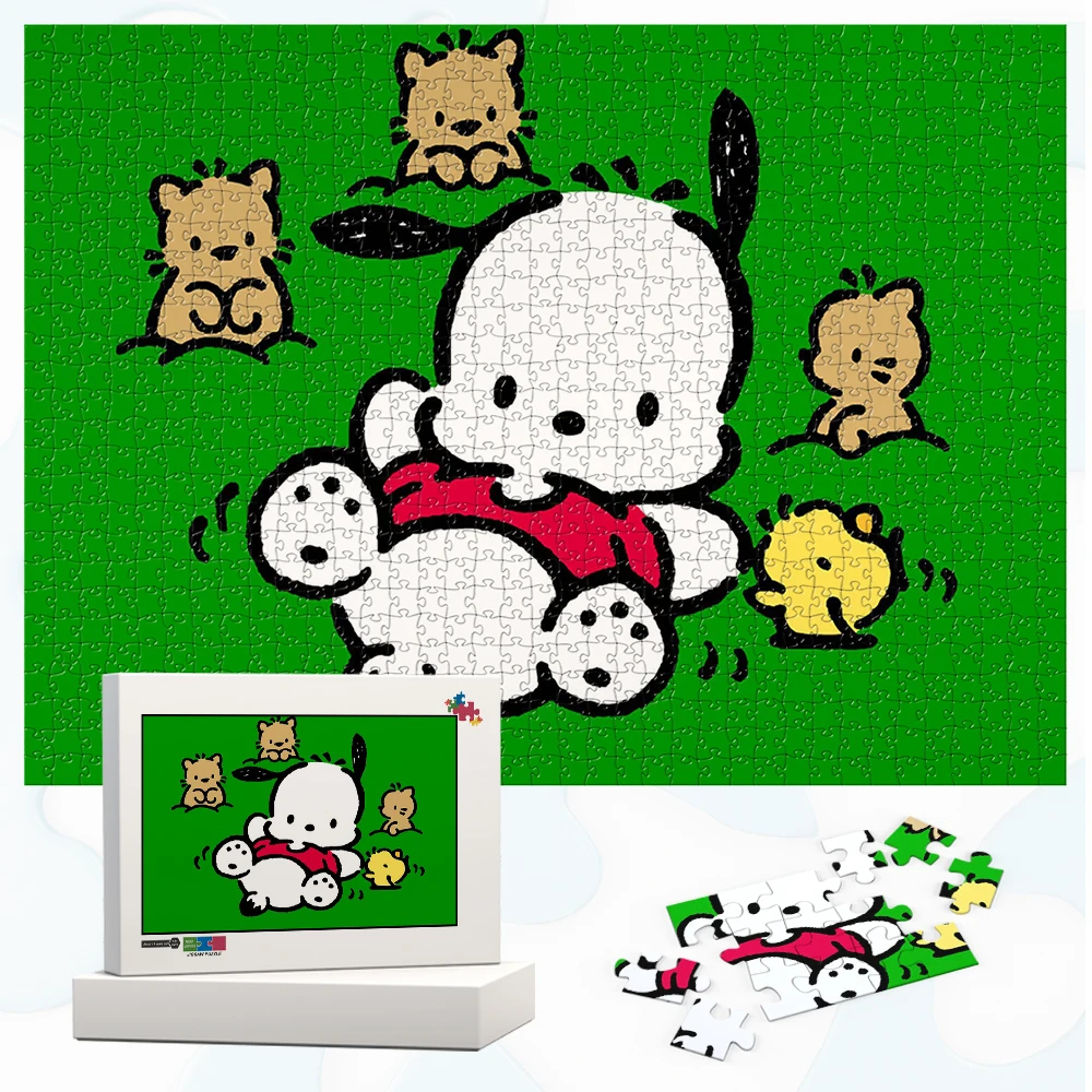 Pochacco with Friends Jigsaw Puzzles Pochacco in a Red Shirt Cartoon Large Adult Jigsaw Bright Green Background Cartoon Jigsaws
Pochacco with Friends Jigsaw Puzzles Pochacco in a Red Shirt Cartoon Large Adult Jigsaw Bright Green Background Cartoon Jigsaws