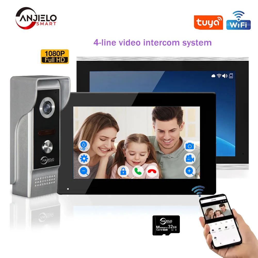 ANJIELO Tuya WiFi 1080P Video Doorbell Intercom System with 10 Inch Monitor 2-Way Audio Remote Unlock Home Security Camera
ANJIELO Tuya WiFi 1080P Video Doorbell Intercom System with 10 Inch Monitor 2-Way Audio Remote Unlock Home Security Camera