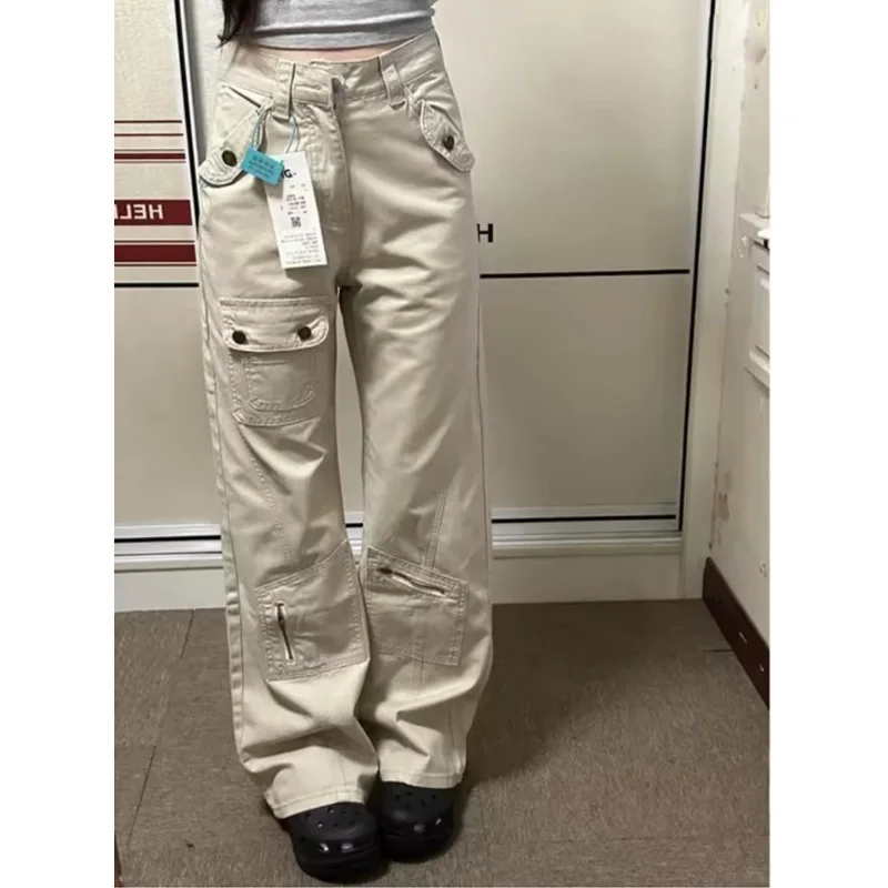 American American High Waist Multi-ket Work Pants Women's Loose Fit Jeans Bootcut Denim Trousers Versatile Straight-leg Trousers
American American High Waist Multi-ket Work Pants Women's Loose Fit Jeans Bootcut Denim Trousers Versatile Straight-leg Trousers
