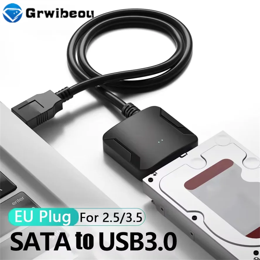 SATA to USB 3.0 Adapter Cable for 3.5/2.5 Inch SSD HDD SATA III Hard Drive Disk Converter Support UASP with 12V Power Adapter
SATA to USB 3.0 Adapter Cable for 3.5/2.5 Inch SSD HDD SATA III Hard Drive Disk Converter Support UASP with 12V Power Adapter