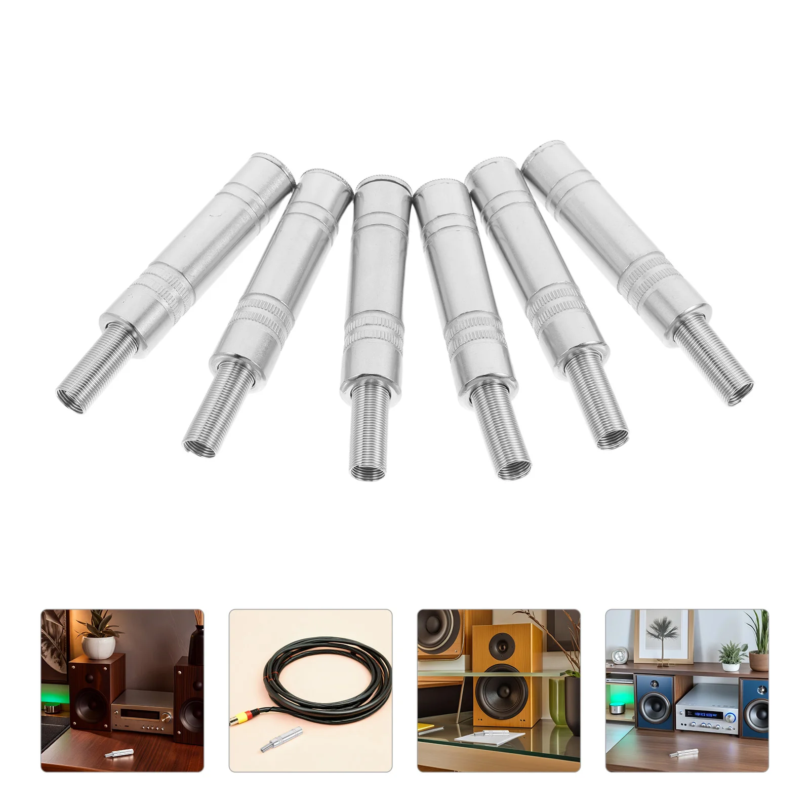6pcs Connector 6.35mm Female Jack Adapter Silver Jack Audio Adapter Input Socket for Microphone Audio Socket Zero
6pcs Connector 6.35mm Female Jack Adapter Silver Jack Audio Adapter Input Socket for Microphone Audio Socket Zero