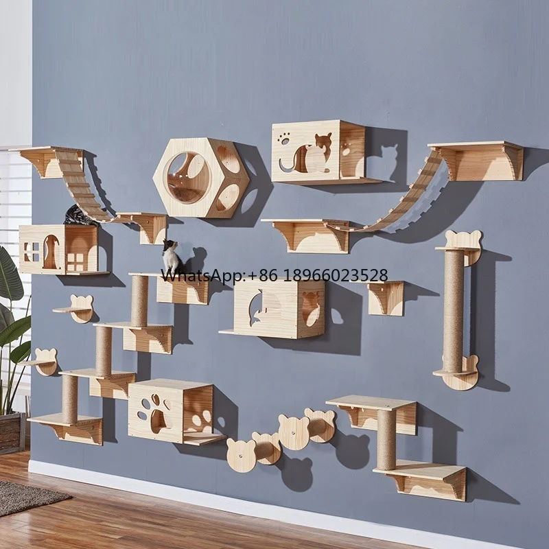 Cat Tree Solid Wood Cat Scratcher Wall Mounted Cat Toy Jumping Platform Scratching Board
Cat Tree Solid Wood Cat Scratcher Wall Mounted Cat Toy Jumping Platform Scratching Board