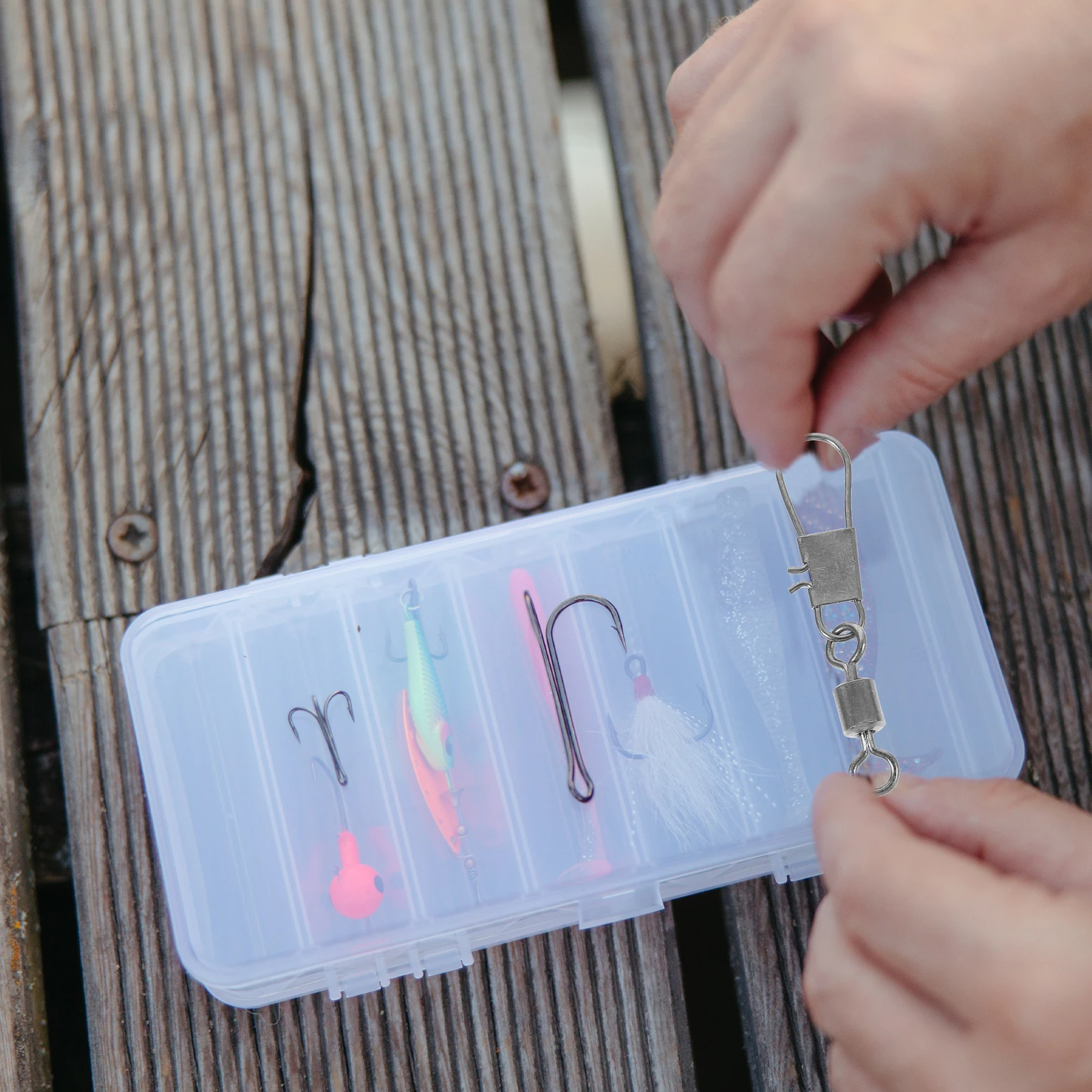 50 Pcs Eight Ring Fish Hooks Durable Corrosion Resistant Swivel Bait Terminal Assorted Lures Offset Hooks Hook 
50 Pcs Eight Ring Fish Hooks Durable Corrosion Resistant Swivel Bait Terminal Assorted Lures Offset Hooks Hook