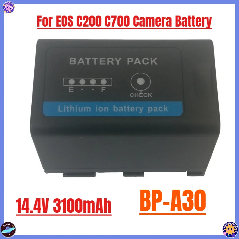 14,4 В 3100 мАч для аккумулятора камеры EOS C200 C700 BP-A30
14,4 В 3100 мАч для аккумулятора камеры EOS C200 C700 BP-A30
