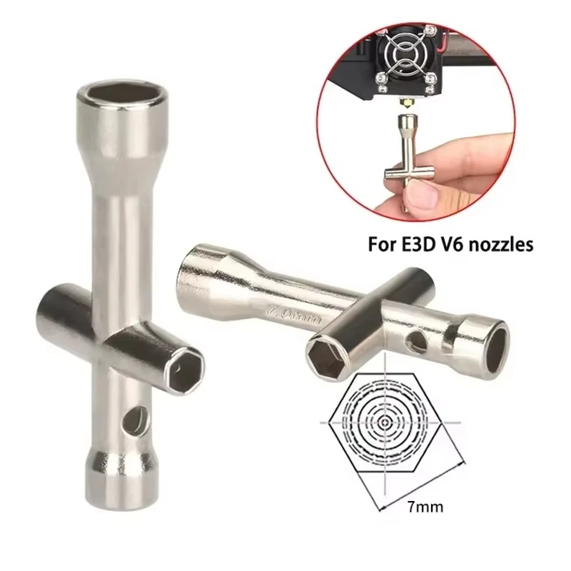 4 in 1 3D Printer Nozzle Tool M2 M2.5 M3 M4 Screw Nut Hexagonal Cross Wrench For E3D V5 V6 Bambu X1 P1 A1 Nozzle Mini Spanner
4 in 1 3D Printer Nozzle Tool M2 M2.5 M3 M4 Screw Nut Hexagonal Cross Wrench For E3D V5 V6 Bambu X1 P1 A1 Nozzle Mini Spanner