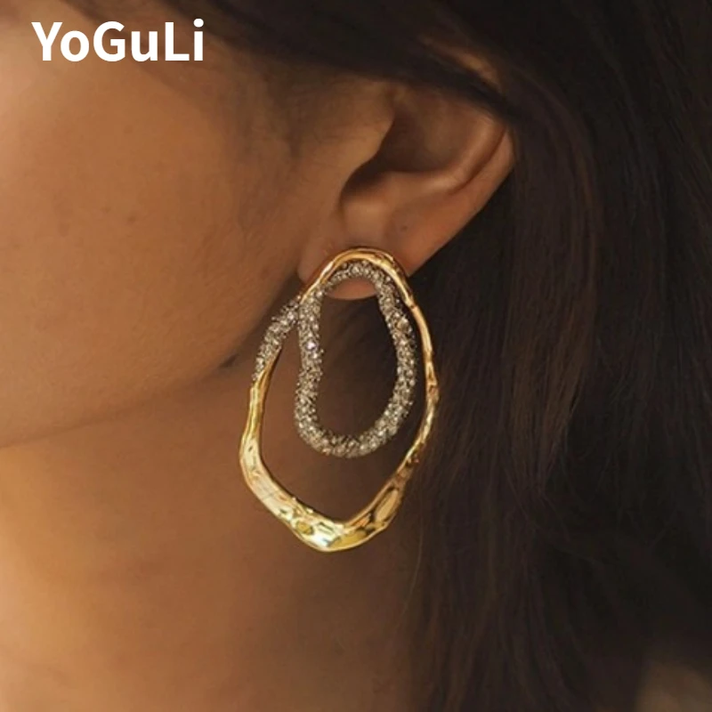 Modern Jewelry European and American Design Irregular Geometric Earrings For Women Female Gifts Cool Trend Ear Accessories
Modern Jewelry European and American Design Irregular Geometric Earrings For Women Female Gifts Cool Trend Ear Accessories