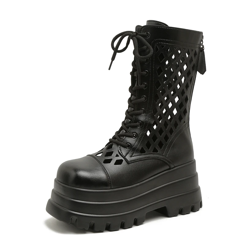 9CM Summer New Sandals Boots Women Hollow Outs Net Boots Black Increasing Height Shoes pu Leather Sandals Breathable High Heels
9CM Summer New Sandals Boots Women Hollow Outs Net Boots Black Increasing Height Shoes pu Leather Sandals Breathable High Heels
