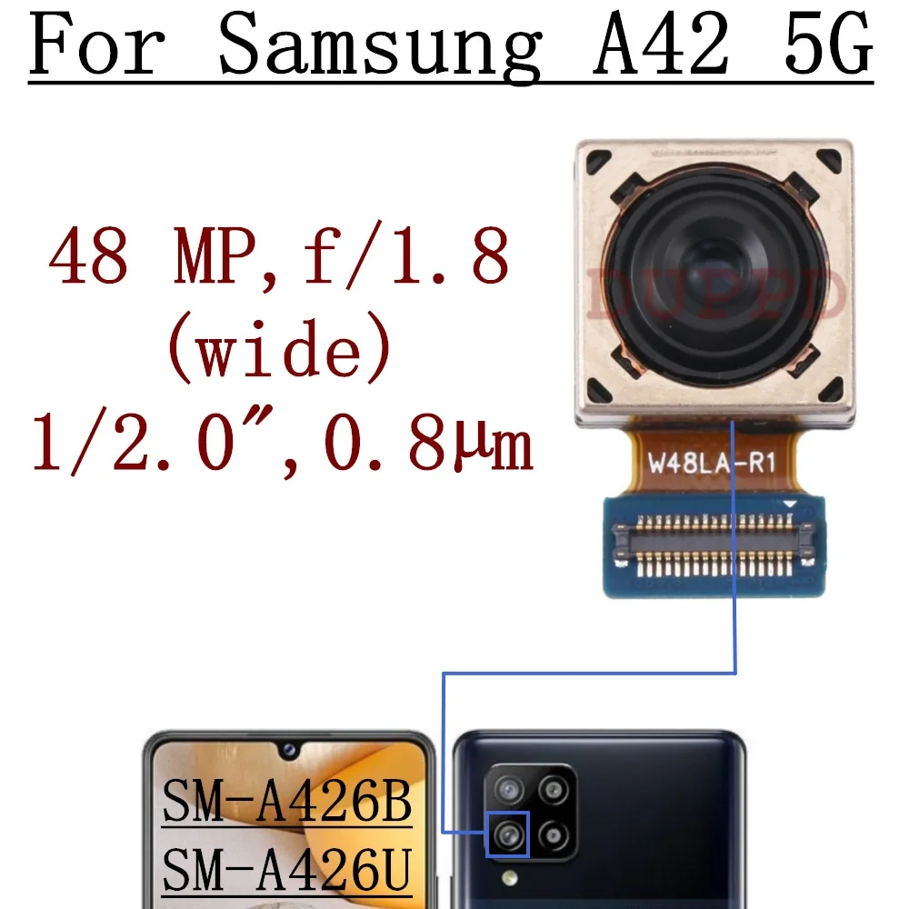 Передняя задняя камера для Samsung Galaxy A42 5G SM-A426B A426U Макро глубина, широкий задний модуль основной камеры, гибкий кабель
Передняя задняя камера для Samsung Galaxy A42 5G SM-A426B A426U Макро глубина, широкий задний модуль основной камеры, гибкий кабель