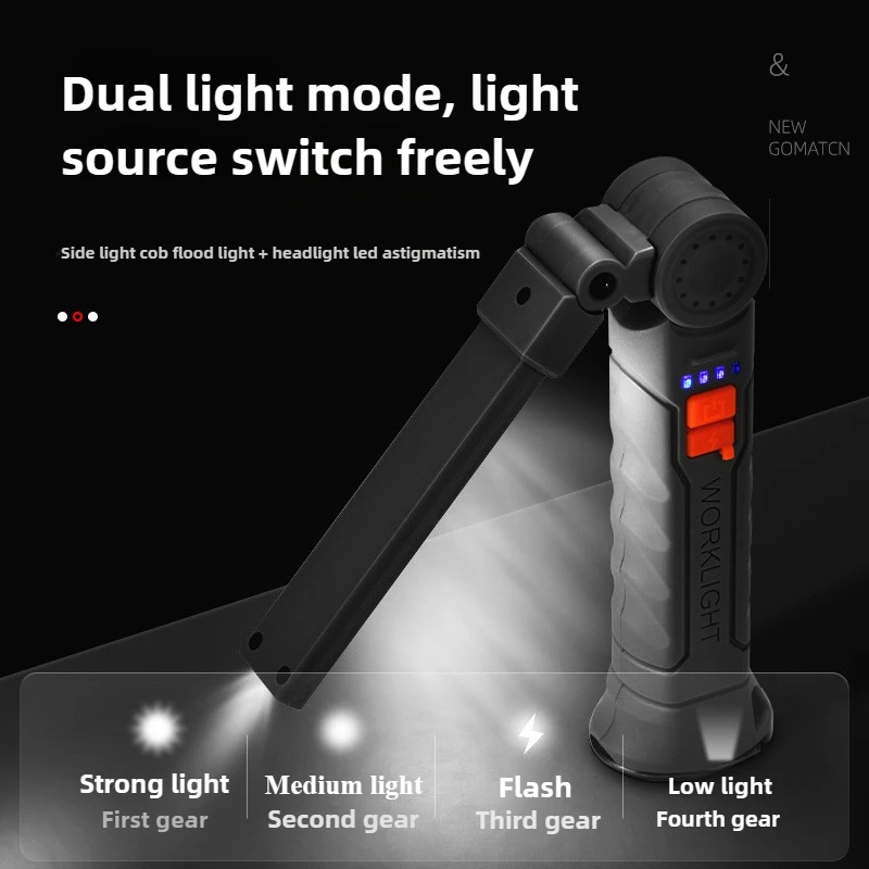 IP65 Waterproof Auto Repair Light-1500LM COB LED Red Emergency Glow Magnetic USB Work Light for Mechanics&Roadside Emergencies
IP65 Waterproof Auto Repair Light-1500LM COB LED Red Emergency Glow Magnetic USB Work Light for Mechanics&Roadside Emergencies