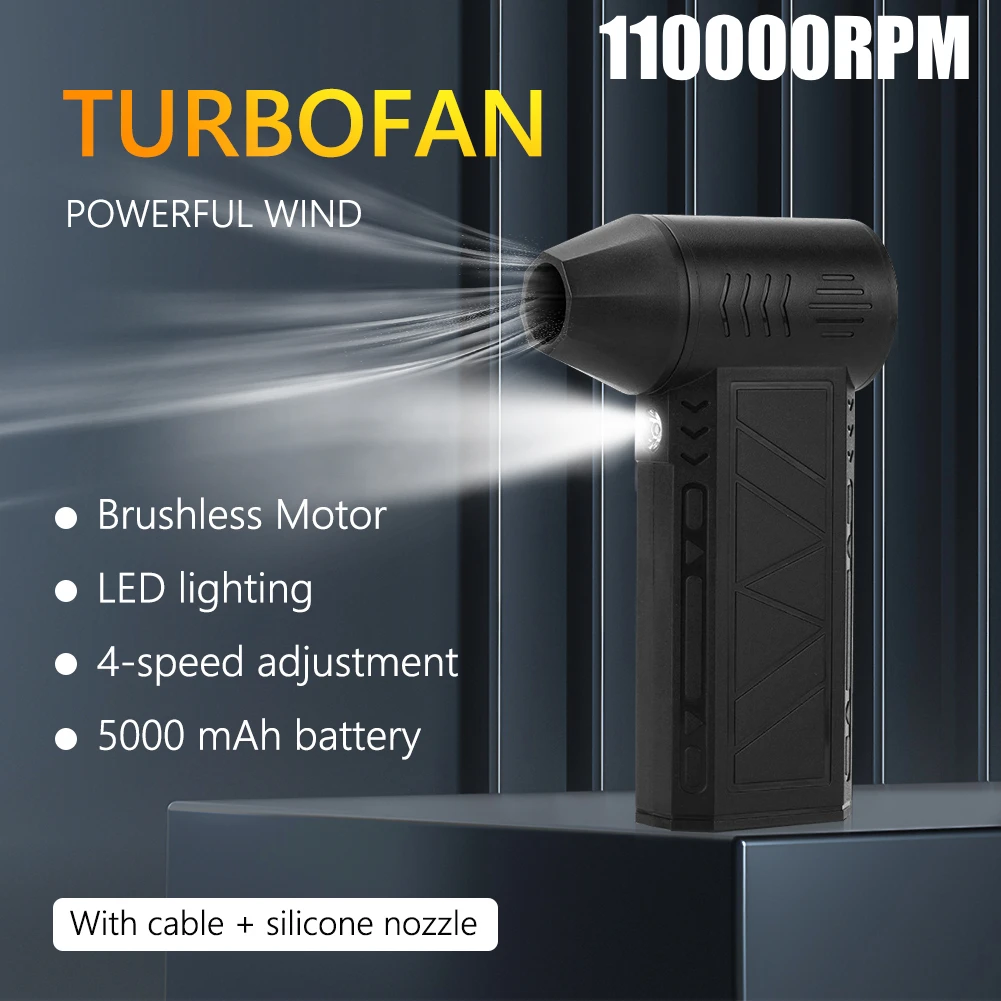 110000 Мини-турбоструйный вентилятор RPM, 4-скоростной регулируемый жестокий вентилятор, перезаряжаемая электрическая воздушная тряпка с подсветкой для чистки автомобиля
110000 Мини-турбоструйный вентилятор RPM, 4-скоростной регулируемый жестокий вентилятор, перезаряжаемая электрическая воздушная тряпка с подсветкой для чистки автомобиля