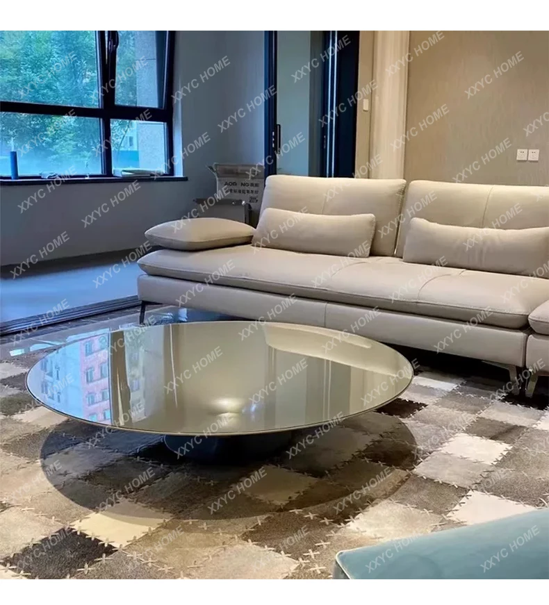 Light luxury design flying saucer creative stainless steel art living room home tea table
Light luxury design flying saucer creative stainless steel art living room home tea table